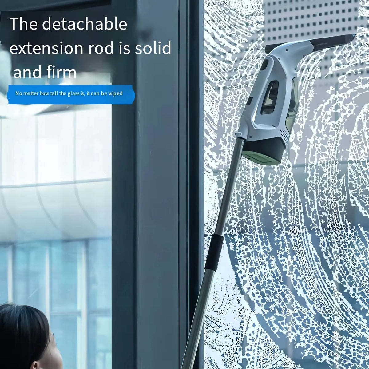 Electric Multifunctional Cordless Window Cleaner Machine White Cordless Rechargeable Automatic Portable Glass Cleaner Tools